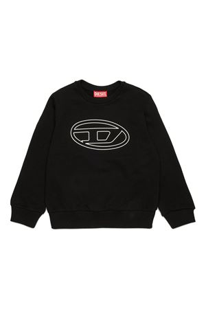 black cotton sweatshirt DIESEL KIDS | J017870IEAXK900